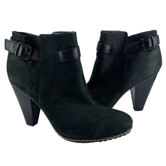 EURO Soft by SOFFT Sz 9 Serafina Black Ankle Boots Heel Side Zip Leather Comfy - Picture 16 of 16